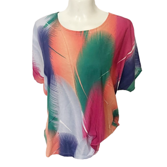 Colourful Feathers Top - Picture 2 of 4